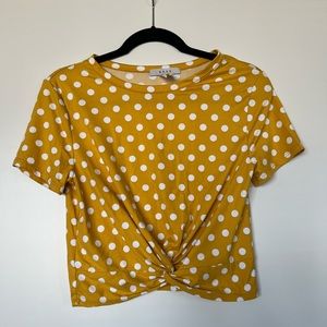 Polka Dot Cropped Tee